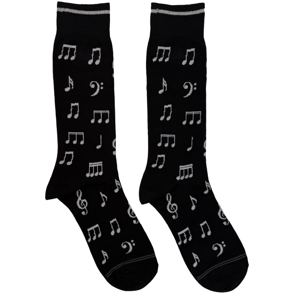 - Musical Notes Socken - Schwarz